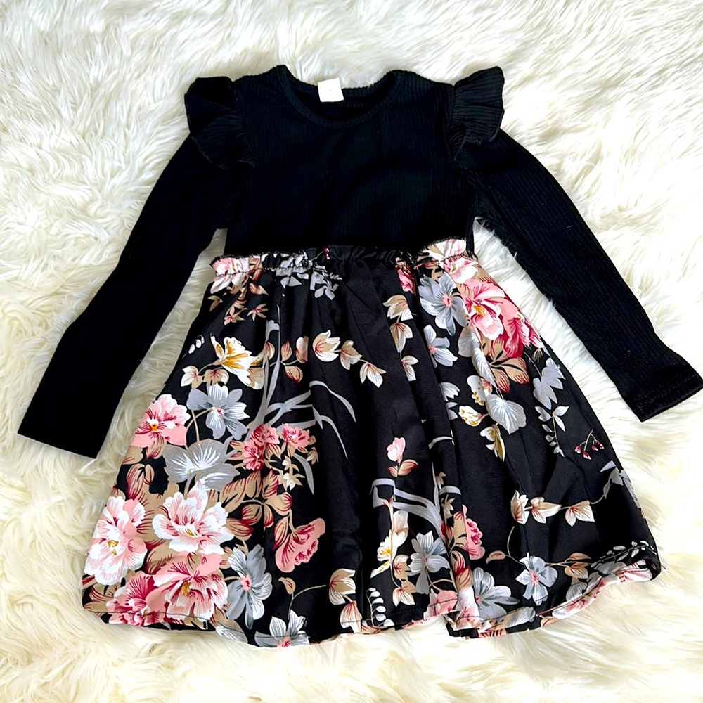 *NEW* SHEIN 2-3Y Floral Long-Sleeve Dress